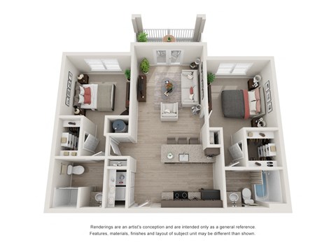 B1 two bedroom two bathroom